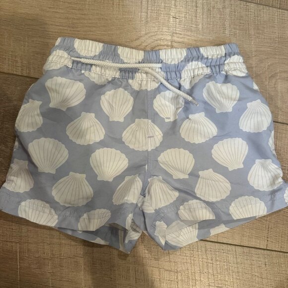 THE BEAUFORT BONNET COMPANY BOYS SEASHELL BLUE SWIM TRUNKS 3T - Picture 1 of 7
